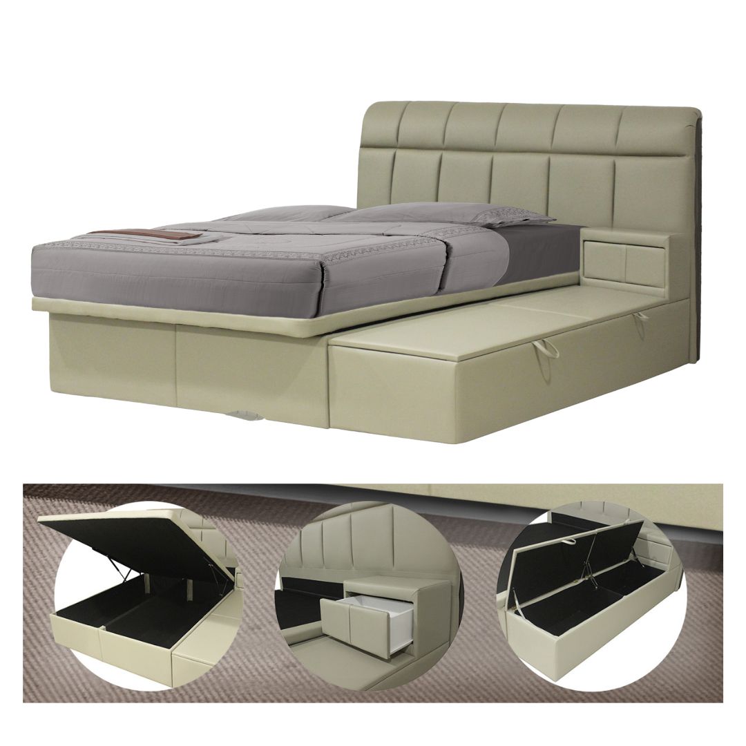 Storage Bed with Side Platform