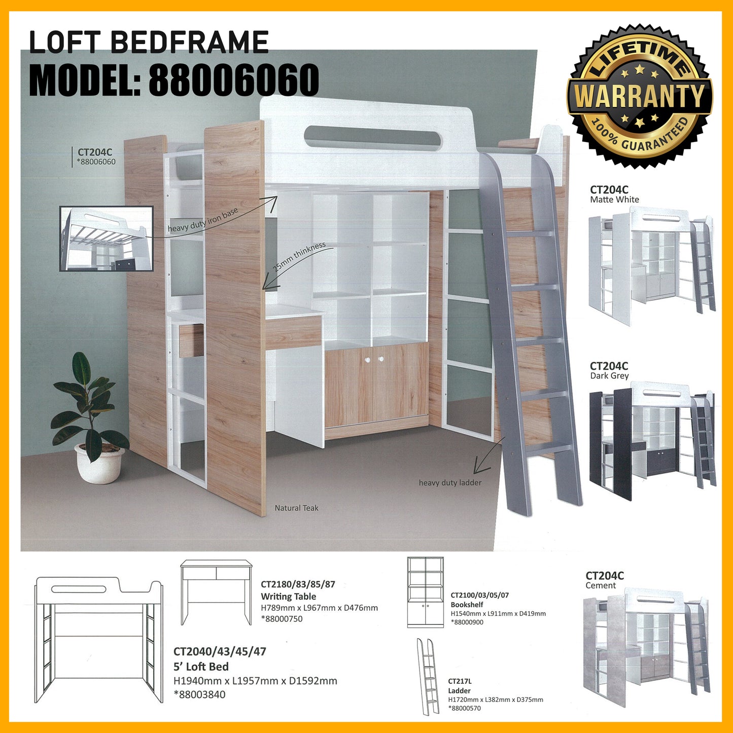 SMARTBEED | LOFT BEDFRAME | 88006060