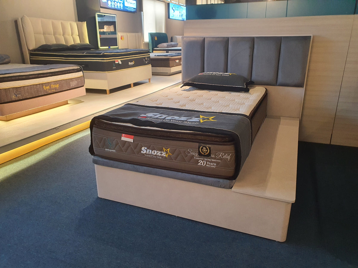Super Single Platform Bed with Storage | Display Clearance (1 Pc Only)
