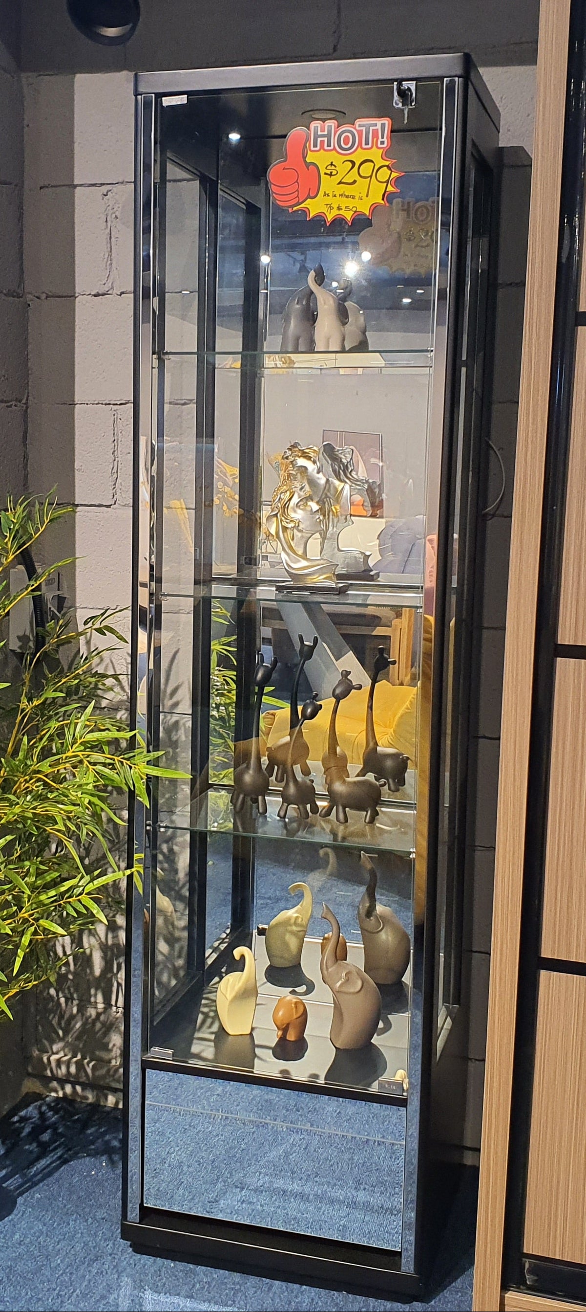 White Glass Display Cabinet | Display Clearance (1 Pc Only)