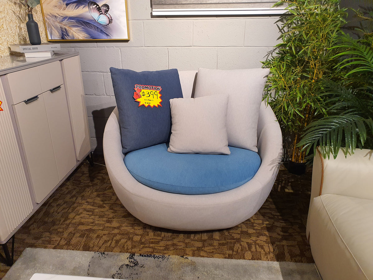 1 Seater Fabric Sofa | Display Clearance (1 Pc Only)