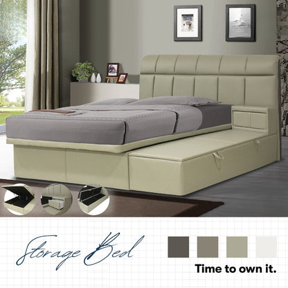Storage Bed with Side Platform