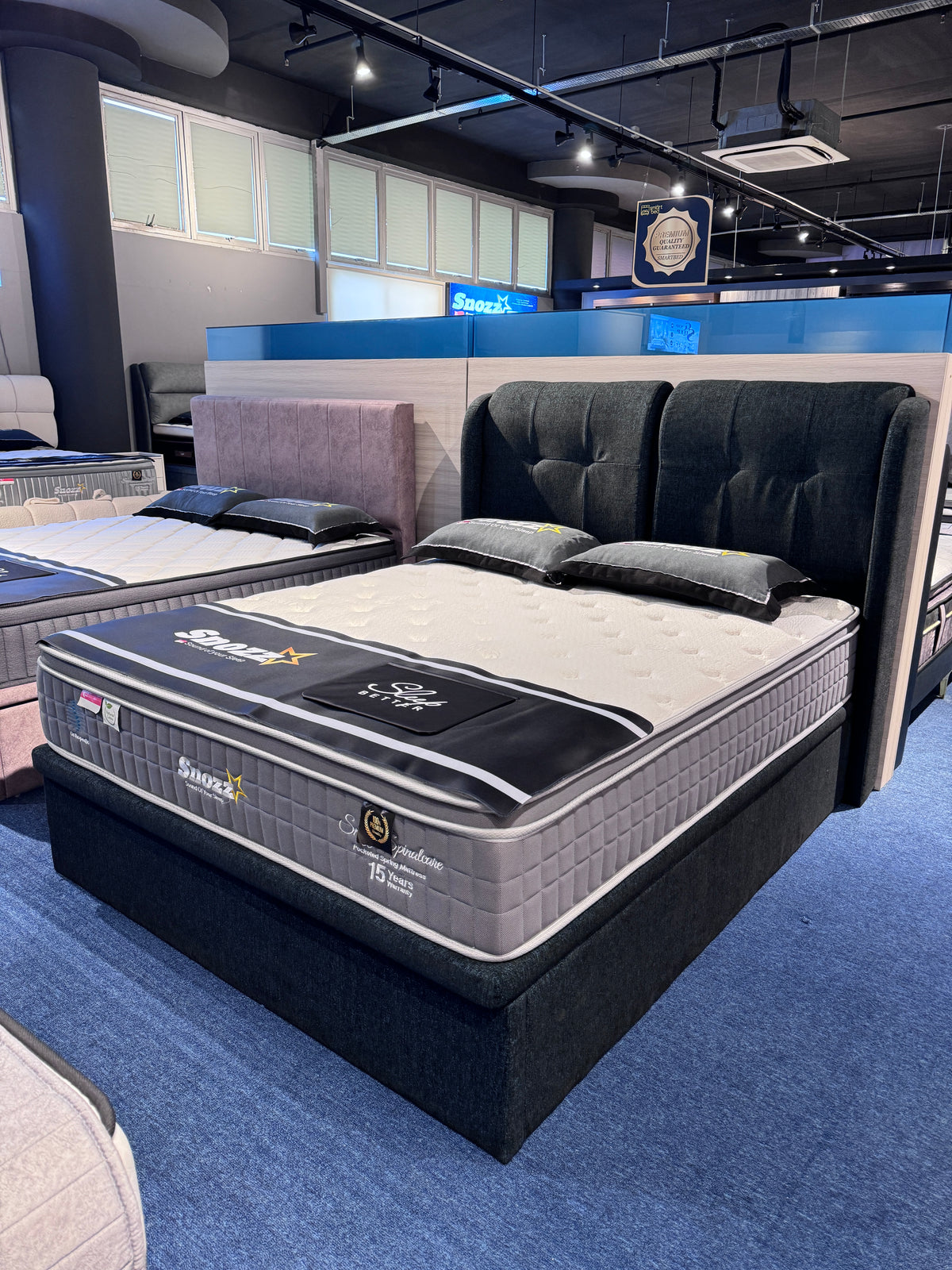 Queen Size Storage Bedframe | Display Clearance | 1 Pc Only | $399 Nett + 10" Spring Mattress (New) = Bundle Offer