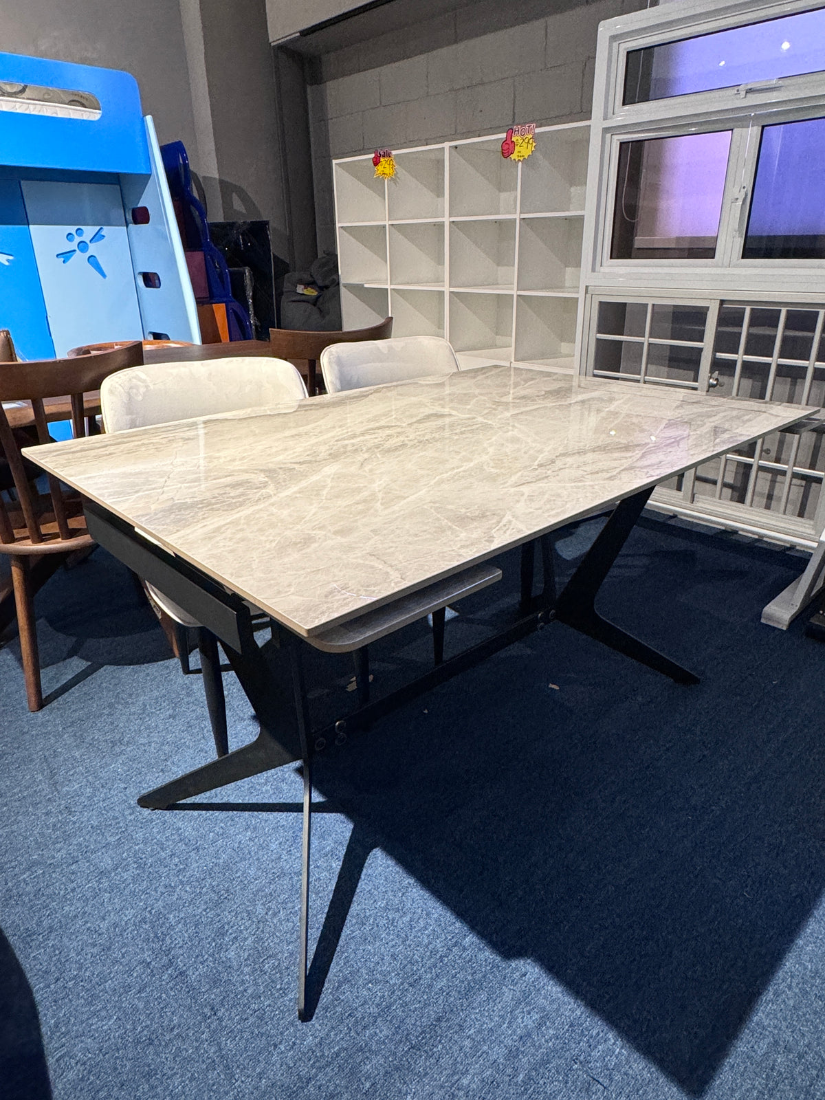 Sintered Stone Extendable Dining Table | Display Clearance | 1 Pc Only | $499 Nett