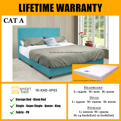 Storage Bedframe With Euro Top Foam Mattress l 10-KHD-OF03 l CAT A