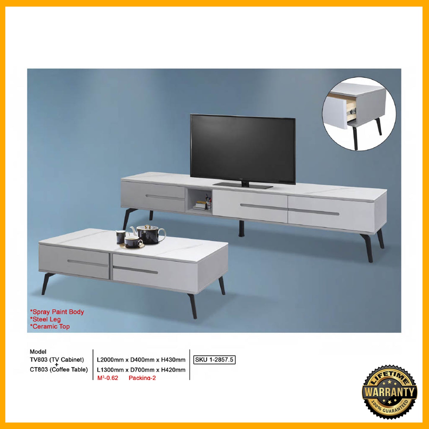 SMARTBED | Coffee Table & TV Console Set | WLS 803