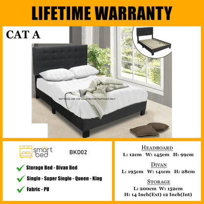 SMARTBED | Divan Bedframe l BKD02 l CAT A