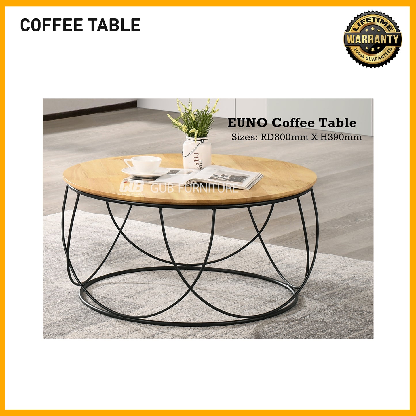SMARTBED | Coffee Table | Euno - RD800mmxH390mm