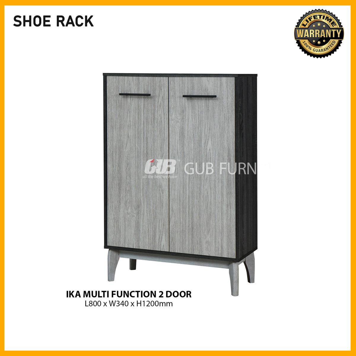 SMARTBED | IKA Multi function 2 Door + Rack - L800xW340xH1200mm