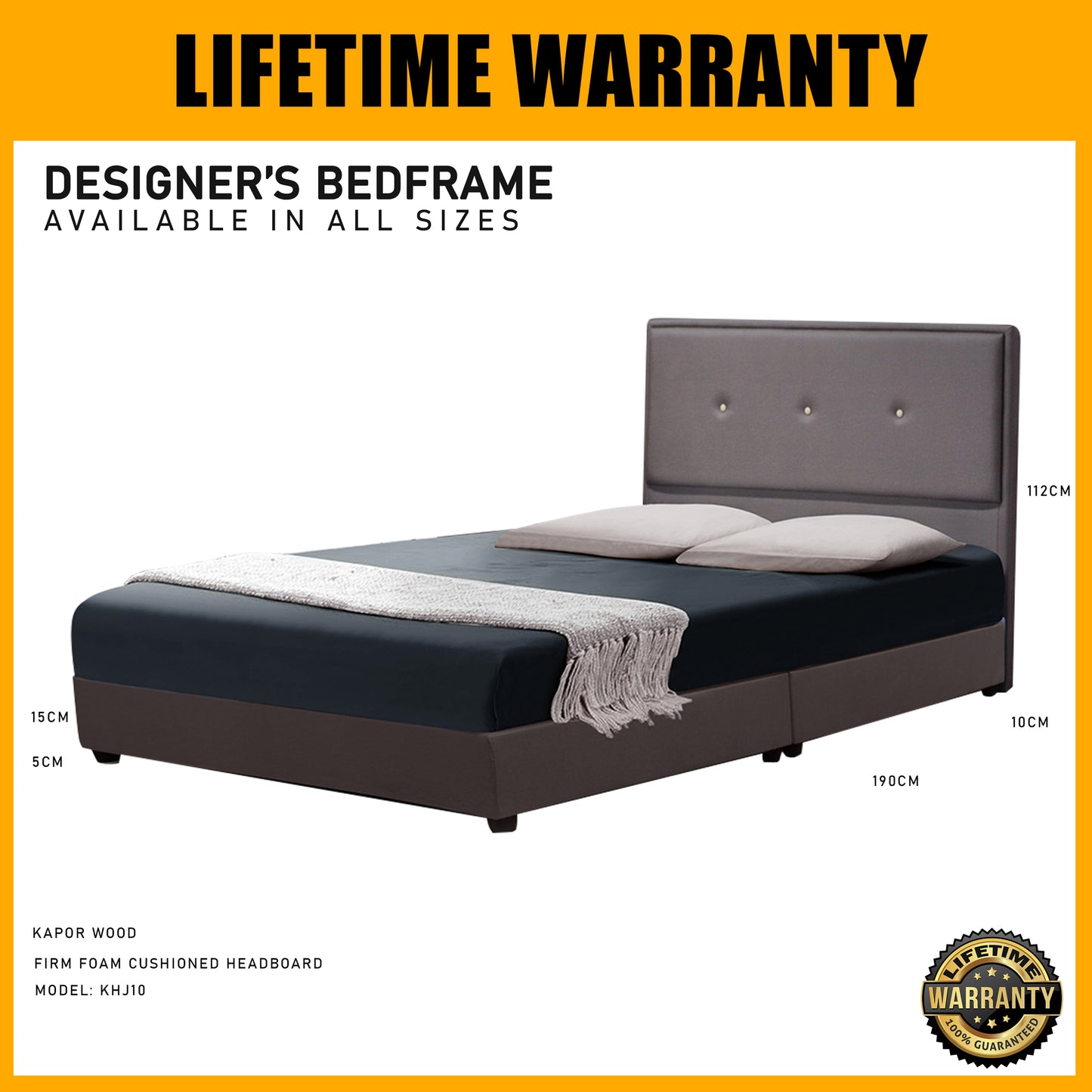 SMARTBED | Divan Bedframe with Foam Mattress | KHJ10