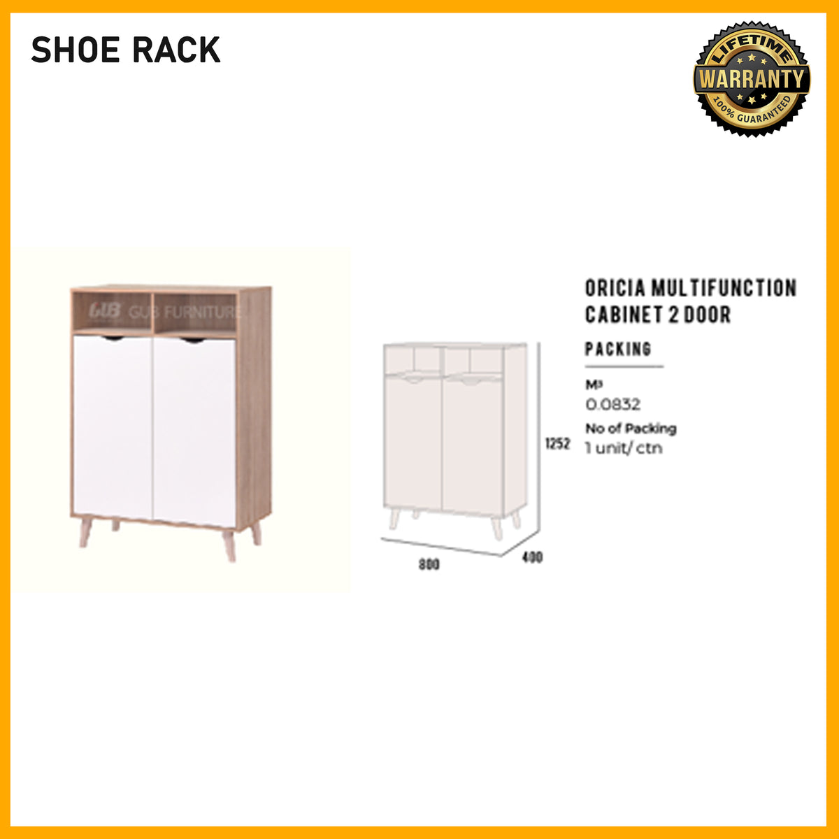 SMARTBED | Oricia Multifunction Cabinet 2 Door