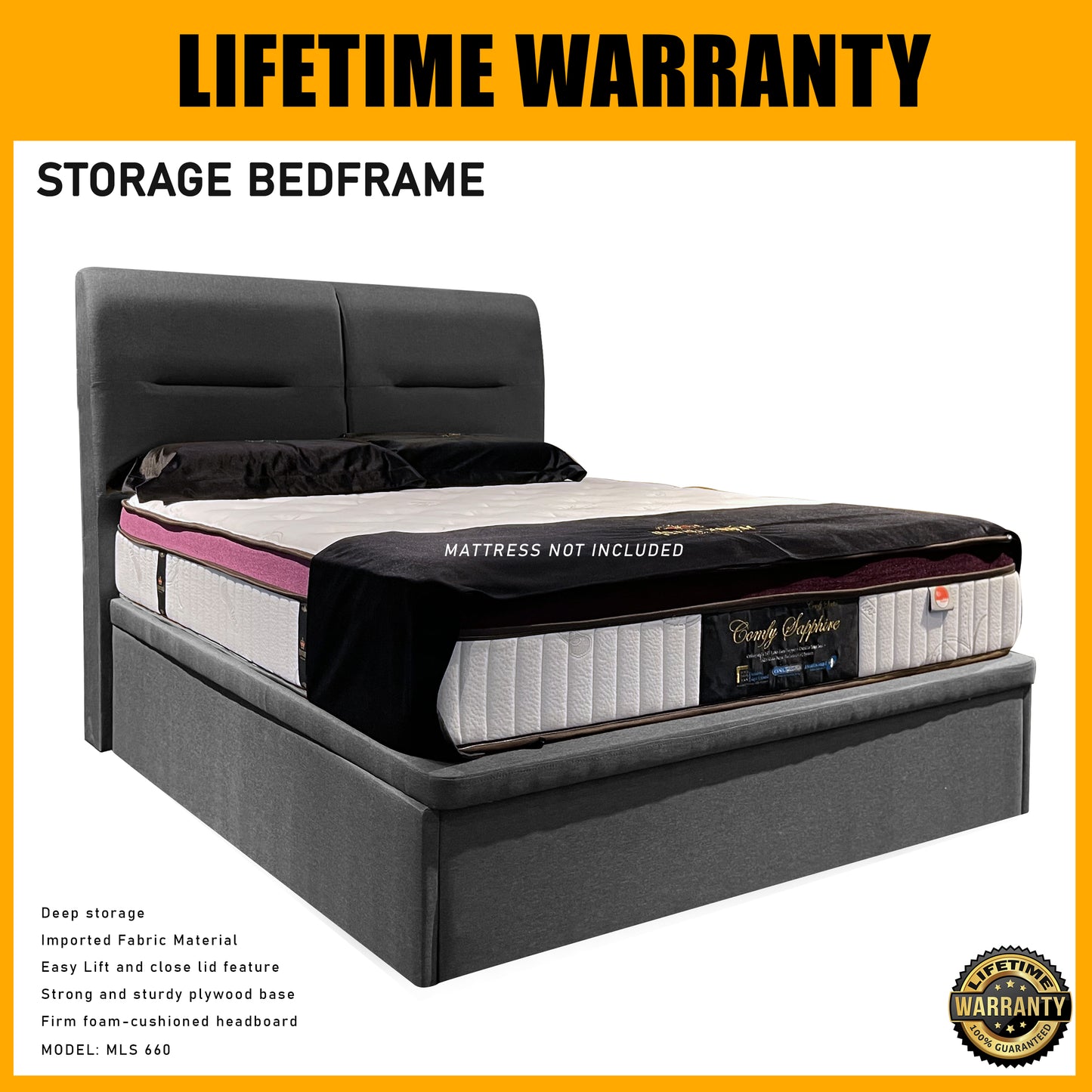 SMARTBED | Storage Bedframe only | MLS1588