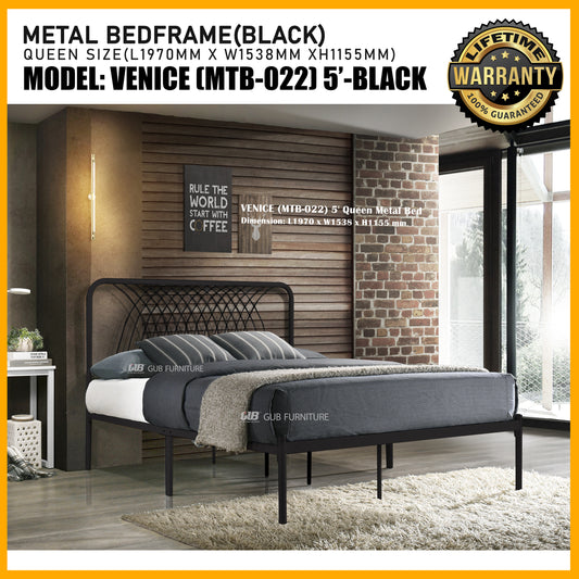 SMARTBED | Metal Bedframe 5ft | Venice-Black