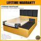 Storage Bed with Platform Side Storage with Mattress